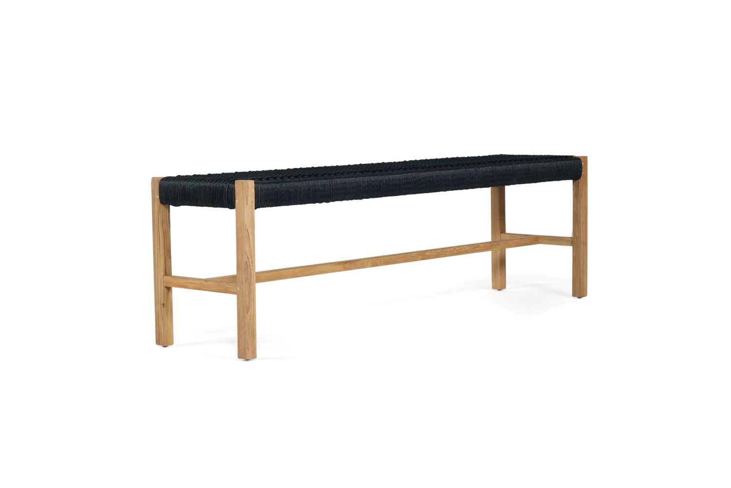 Sabai Woven Bench Seat – Black – Close Weave 5 Sabai Woven Bench Seat – Black – Close Weave - Image 3