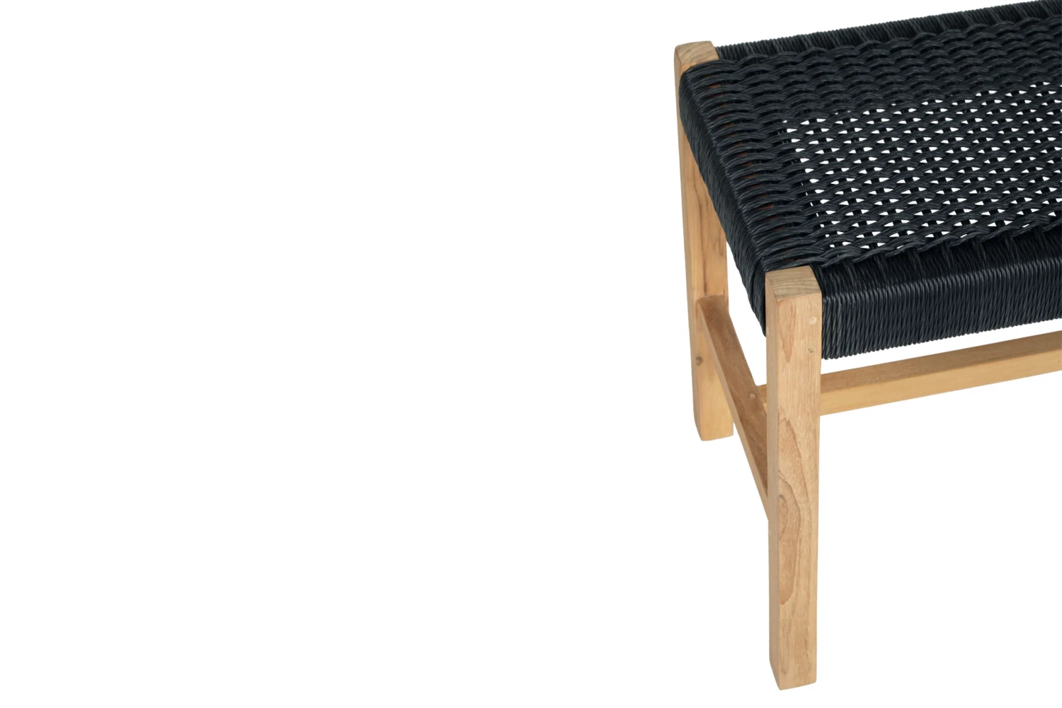 Sabai Woven Bench Seat – Black – Close Weave 9 Sabai Woven Bench Seat – Black – Close Weave - Image 7