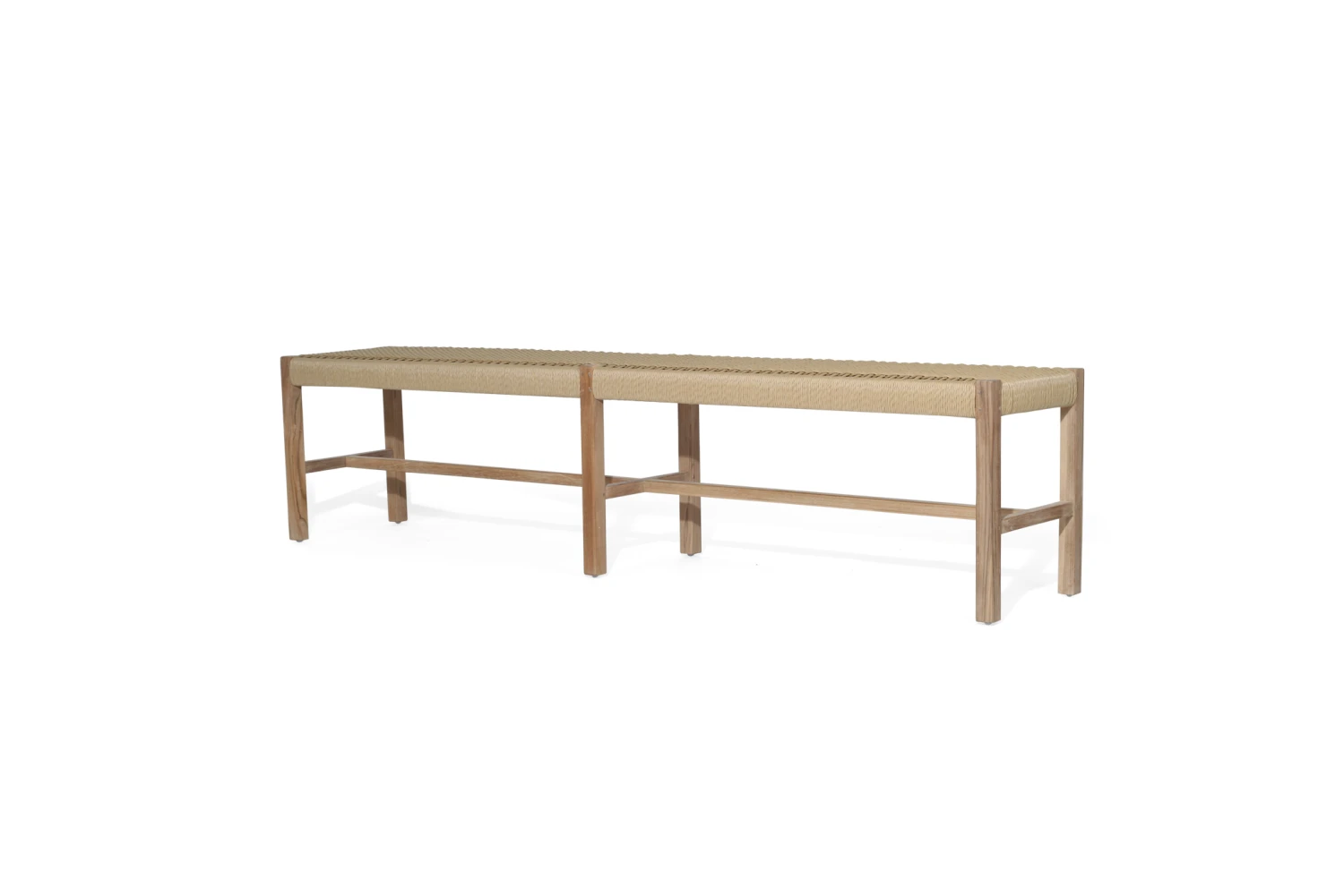 Sabai Woven Bench Seat – Sand – Close Weave -2m 4 Sabai Woven Bench Seat – Sand – Close Weave -2m - Image 2