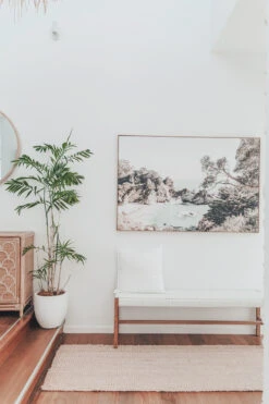 Sabai Woven Bench Seat – White – Close Weave -Abide Interiors Sabai Bench White Styled 4