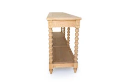 Stradbroke Bobbin Console Table – 3 Drawer – Herringbone Top -Abide Interiors Stradbroke Bobbin Consile Herringbone 3 Drawer 4