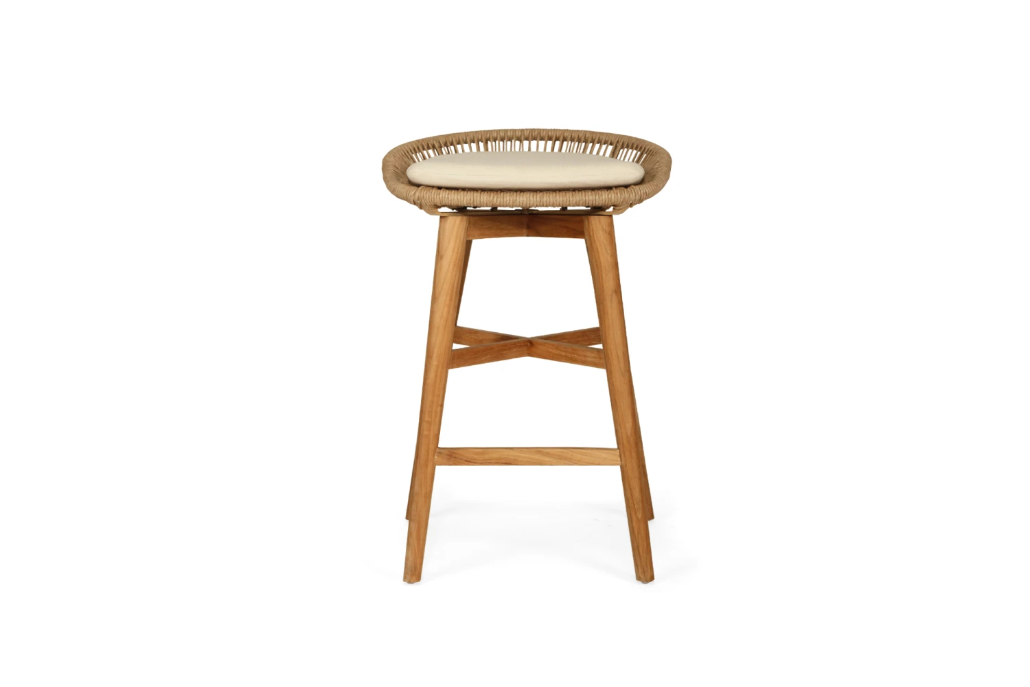 Taylor Backless Counter Stool – Indoor/Outdoor – Natural 4 Taylor Backless Counter Stool – Indoor/Outdoor – Natural - Image 2