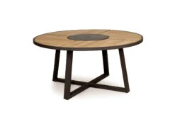 Watego Outdoor Round Dining Table – 1.9m – Asteroid Black (Charcoal) Powder Coated Legs -Abide Interiors Watego Black 2 1
