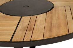 Watego Outdoor Round Dining Table – 1.6m – Asteroid Black (Charcoal) Powder Coated Legs -Abide Interiors Watego Black 3