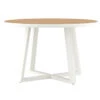 Watego Outdoor Round Dining Table – 1.25m – White Pearl Powder Coated Legs -Abide Interiors Watego White 1.25m 1