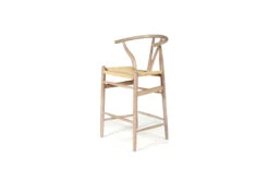 Wishbone Counter Stool – White Coastal Oak -Abide Interiors Wishbone Counter Stool Coastal Oak Light Cord 3