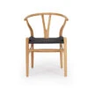 Wishbone Designer Chair – Natural Oak With Black Cord -Abide Interiors Wishbone Designer Replica Chair Natural Oak Black Cord 1