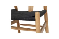 Wishbone Designer Chair – Natural Oak With Black Cord -Abide Interiors Wishbone Designer Replica Chair Natural Oak Black Cord 8