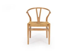 Wishbone Designer Replica Chair – Natural Oak -Abide Interiors Wishbone Designer Replica Chair Natural Oak Tan Cord 2