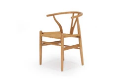 Wishbone Designer Replica Chair – Natural Oak -Abide Interiors Wishbone Designer Replica Chair Natural Oak Tan Cord 3