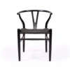 Wishbone Designer Replica Chair – Black On Black 1 Wishbone Designer Replica Chair – Black On Black -Abide Interiors Wishbone Dining Chair Black Black