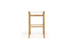Zen Backless Bar Stool – White (Close Weave)