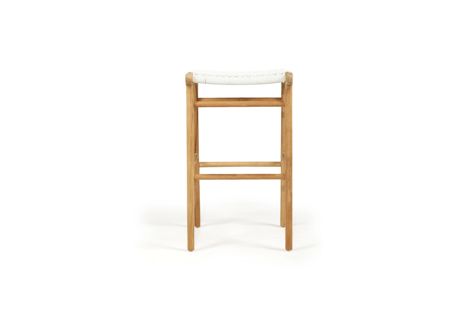 Zen Backless Bar Stool – White (Close Weave) 3 Zen Backless Bar Stool – White (Close Weave)