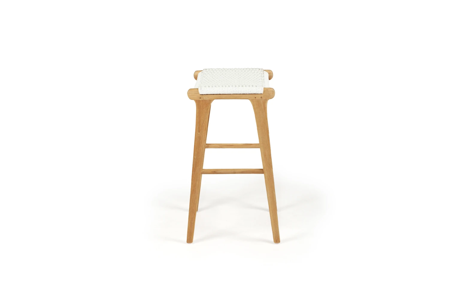 Zen Backless Bar Stool – White (Close Weave) 6 Zen Backless Bar Stool – White (Close Weave) - Image 4