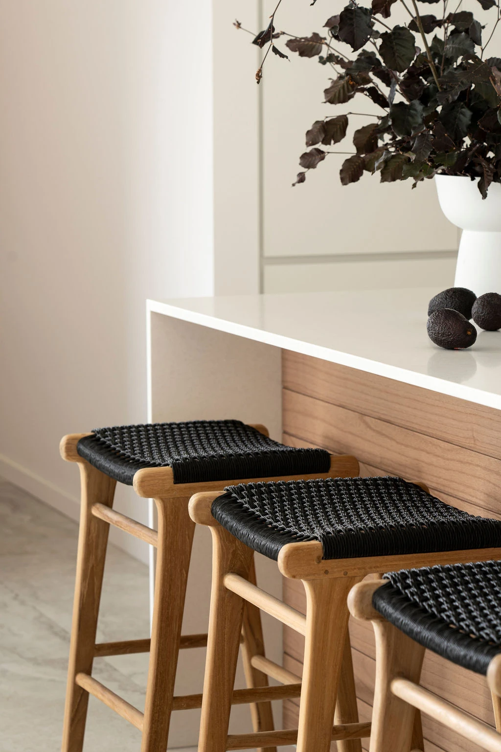 Zen Backless Counter Stool – Black (Close Weave) 4 Zen Backless Counter Stool – Black (Close Weave) - Image 2