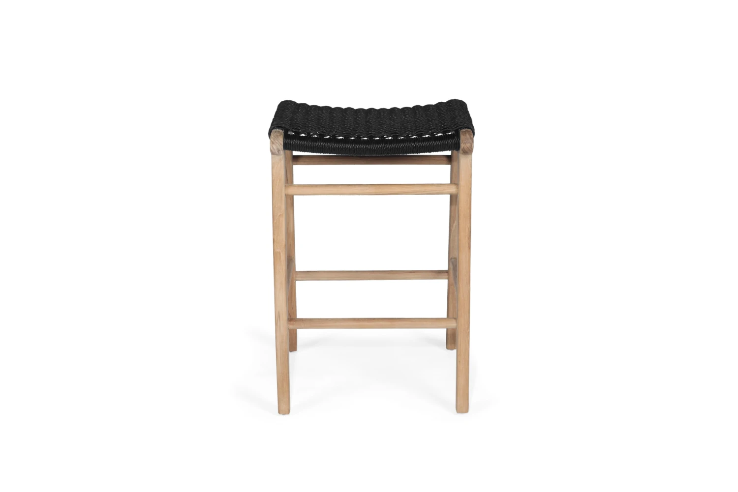 Zen Backless Counter Stool – Black (Close Weave) 6 Zen Backless Counter Stool – Black (Close Weave) - Image 4