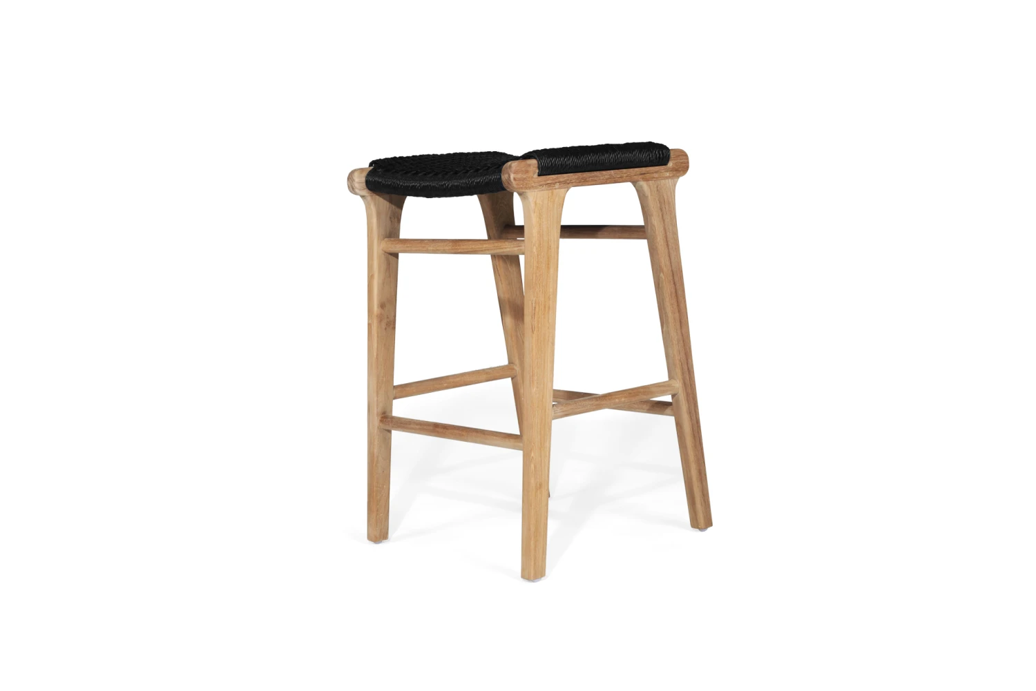 Zen Backless Counter Stool – Black (Close Weave) 5 Zen Backless Counter Stool – Black (Close Weave) - Image 3