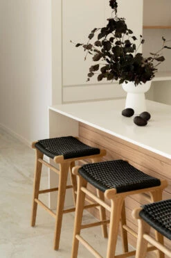 Zen Backless Counter Stool – Black (Close Weave) 38 Zen Backless Counter Stool – Black (Close Weave) -Abide Interiors Zen Backless Counter Stool Black CW 7