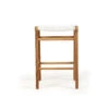 Zen Backless Counter Stool – White (Close Weave)