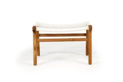 Zen Lazy Chair Ottoman – White