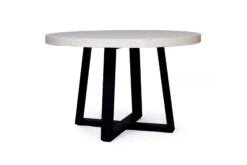 1.2m ETerrazzo Elkstone Round Dining Table – Ivory Coast With Black Powder Coated Legs -Abide Interiors eTerrazzo 3 2
