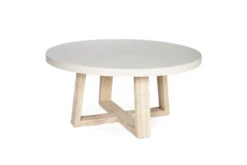 1.6m ETerrazzo Elkstone Round Dining Table – Ivory Coast With Ivory Washed Legs -Abide Interiors eTerrazzo 4