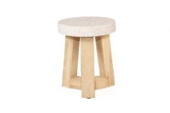 ETerrazzo Elkstone Stool – Ivory Coast With Ivory Washed Legs -Abide Interiors eTerrazzo Stool 3