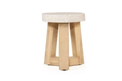 ETerrazzo Elkstone Stool – Ivory Coast With Ivory Washed Legs -Abide Interiors eTerrazzo Stool 4