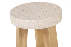ETerrazzo Elkstone Stool – Ivory Coast With Ivory Washed Legs -Abide Interiors eTerrazzo Stool 6
