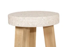 ETerrazzo Elkstone Stool – Ivory Coast With Ivory Washed Legs -Abide Interiors eTerrazzo Stool 7